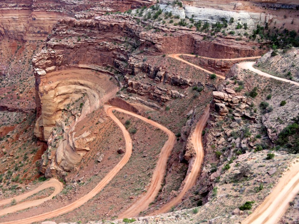 Shafer Canyon Road at Canyonlands NP in UT