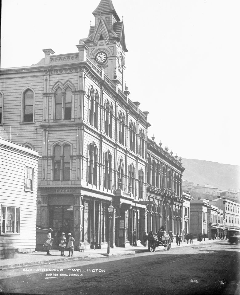 15; The Athenaeum    Exchange, Lambton Quay - Circa 1890 - Glass Plate Negative