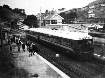 115; Khandallah Railway Station, electrification of the Johnsonville Line - 02 Jul 1938