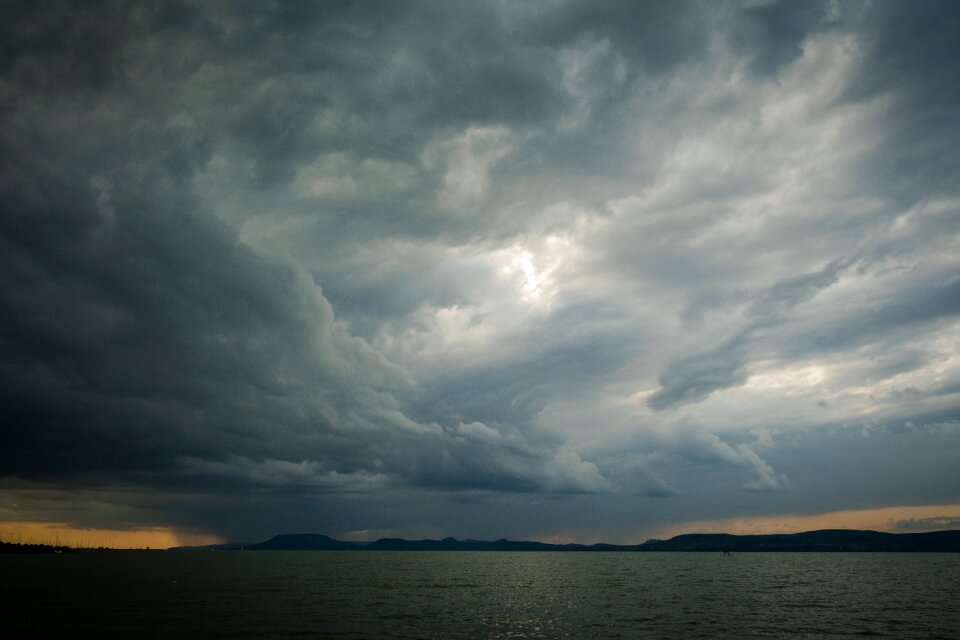 Landscape summer clouds photo