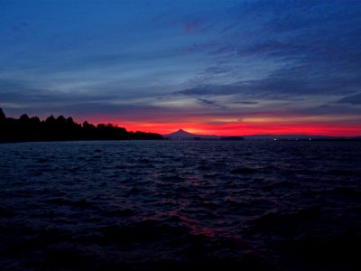 Sunrise at Columbia River in Vancouver, WA photo