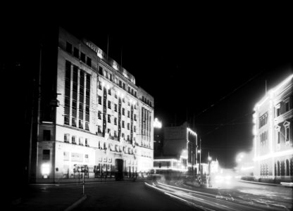84; Customhouse Quay at night - 1937