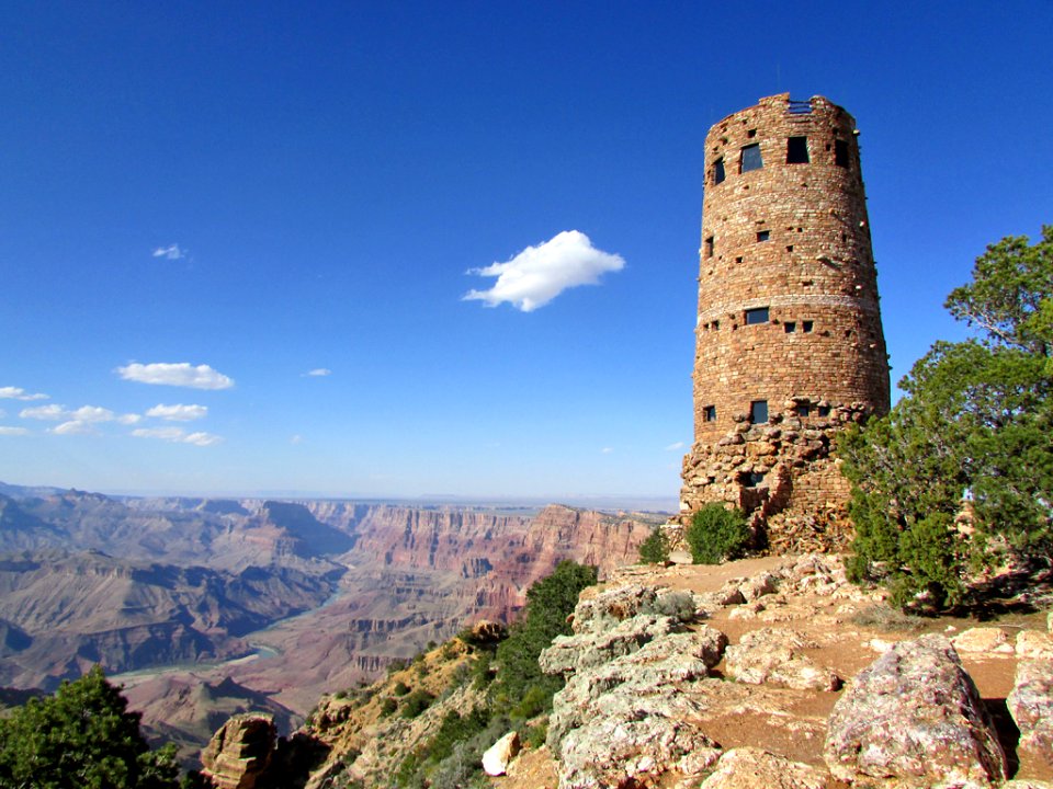 Desert View Watchtower at Grand Canyon NP in AZ
