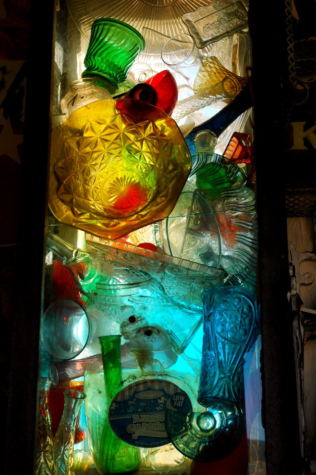 stained glass window, Shrine to Circusanity, by Karl Krogstad