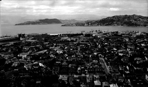 328; Elevated view of Thorndon Flats - Circa 1935