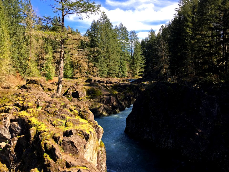 Lucia Falls Park at Lewis River in Washington