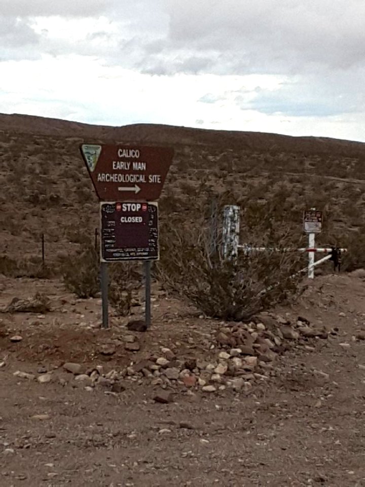 Sign for Calico Early Man Archaeology Site