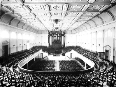 5; Interior of the main auditorium, Town Hall - Circa 1906