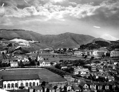 24; Elevated view of Basin Reserve - 1930s