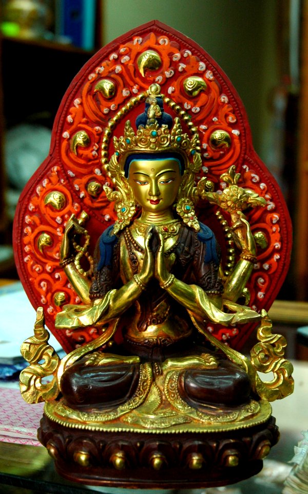 Avalokiteśvara Statue, Chenrayzee, Chenrezig, Bodhisattva of Compassion, Boudha, Kathmandu, Nepal