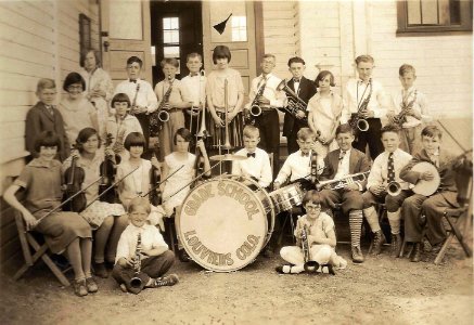 Grade school band at Louviers, Colorado, USA photo