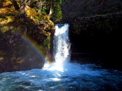 Spirit Falls Trail on Little White Salmon River in WA photo