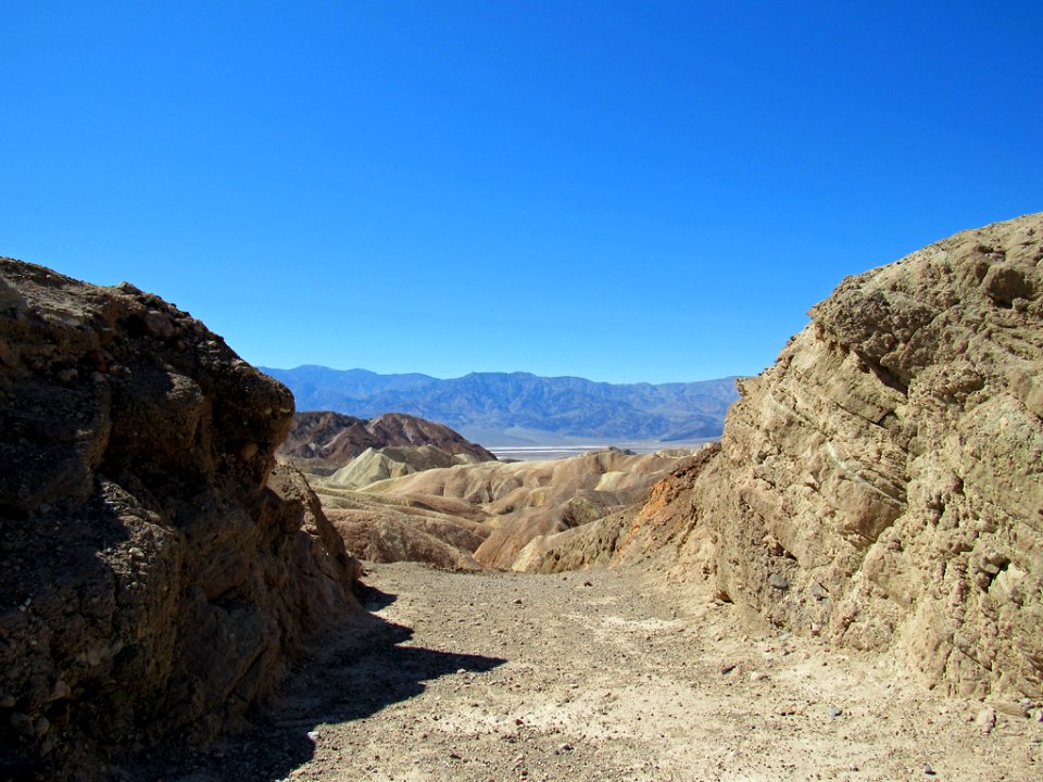 Zabriskie Point Trail at Death Valley NP in CA