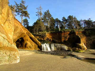 Hug Point at Pacific Coast in OR
