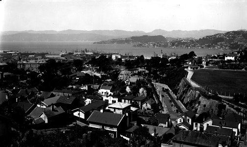 453; Elevated view of upper Bowen Street. - Circa 1940