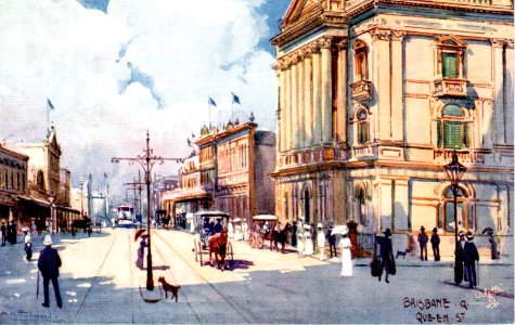 Tuck's Oilette of Queen Street, Brisbane, Australia - early 1900s