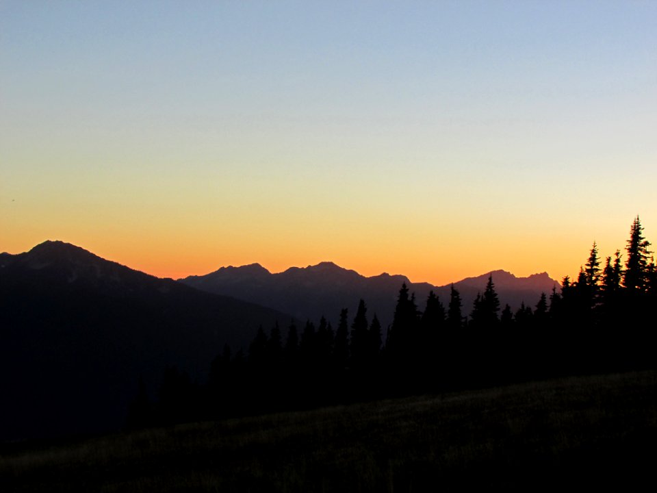 Sunset at Hurricane Ridge at Olympic NP in WA