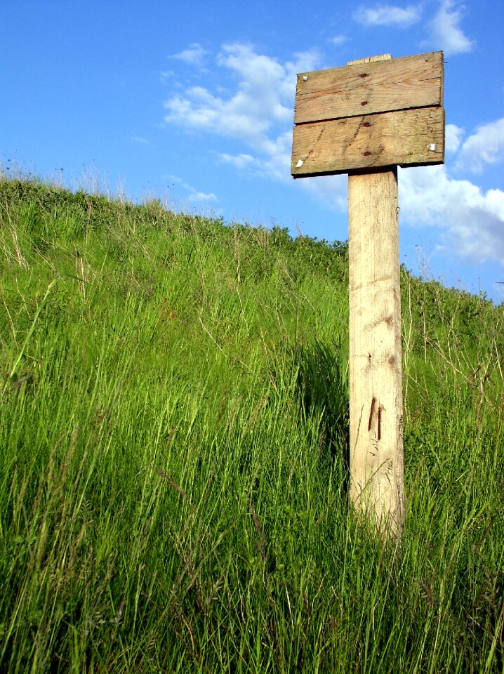 Billboard warning wooden sign