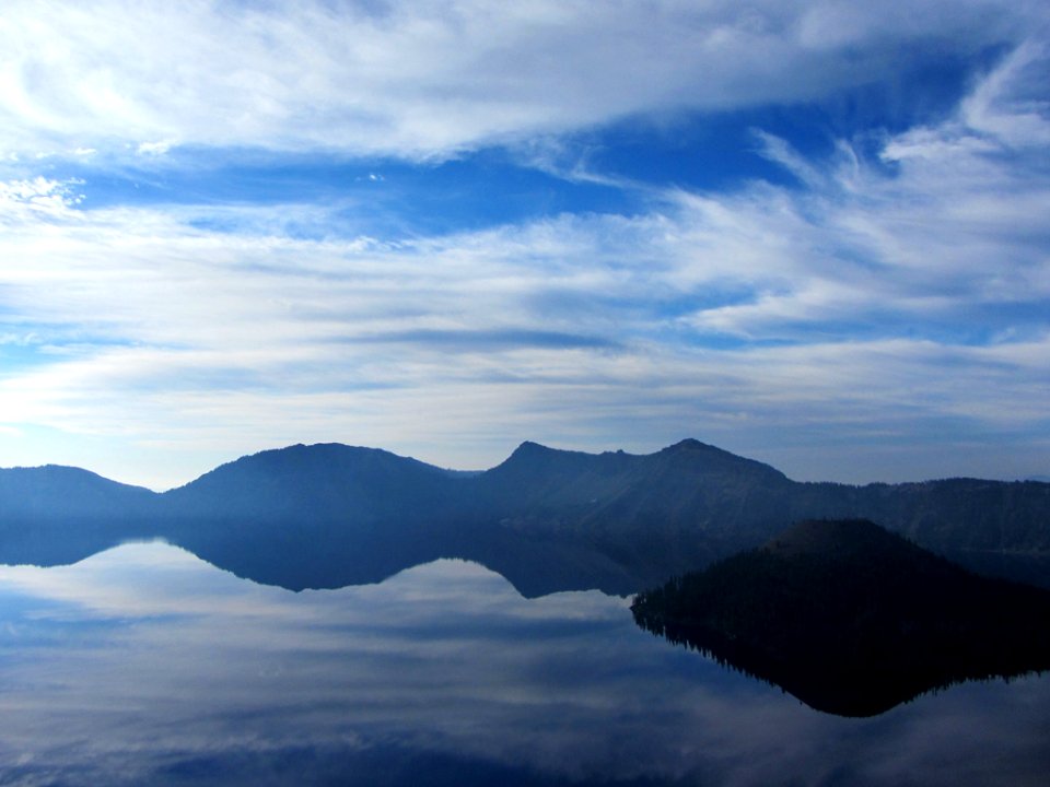Wizard Island at Crater Lake in OR