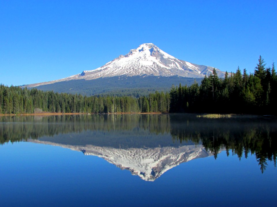 Trillium Lake at Mt. Hood in OR photo