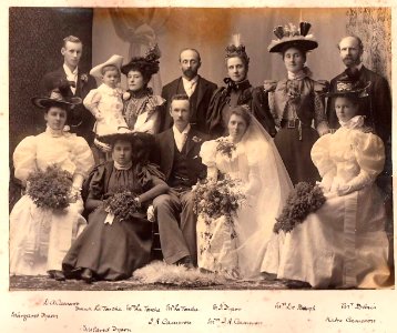 Cameron and Taylor family wedding - Sydney, N.S.W. - August 1897 photo
