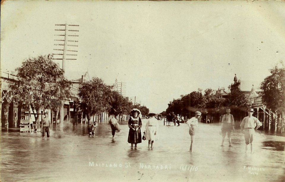 1910 floods in Narrabri, New South Wales