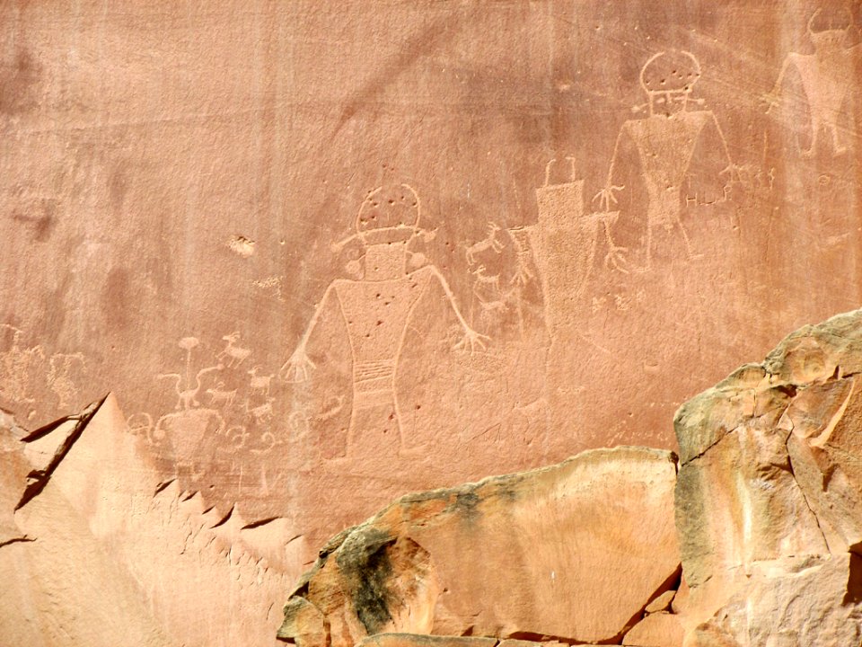 Petroglyphs at Capitol Reef NP in Utah