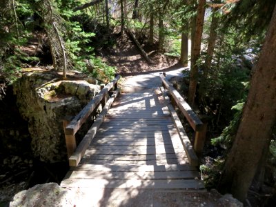 Trail Bridge at Yellowstone NP in Wyoming