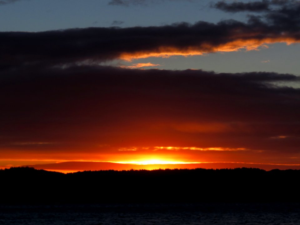 Sunset at Columbia River in Vancouver, WA