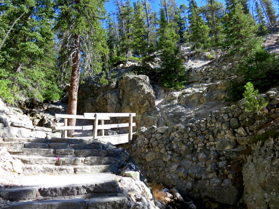 Trail Bridge at Yellowstone NP in Wyoming