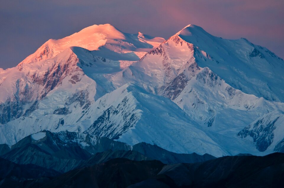 Sunrise glacier landscape