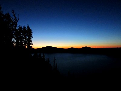 Sunset at Crater Lake NP in OR photo