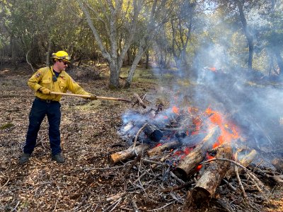 CalFire crews assist on a Black Forest pile burn photo