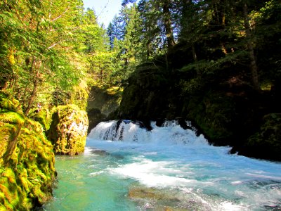 Spirit Falls Trail on Little White Salmon River in WA photo