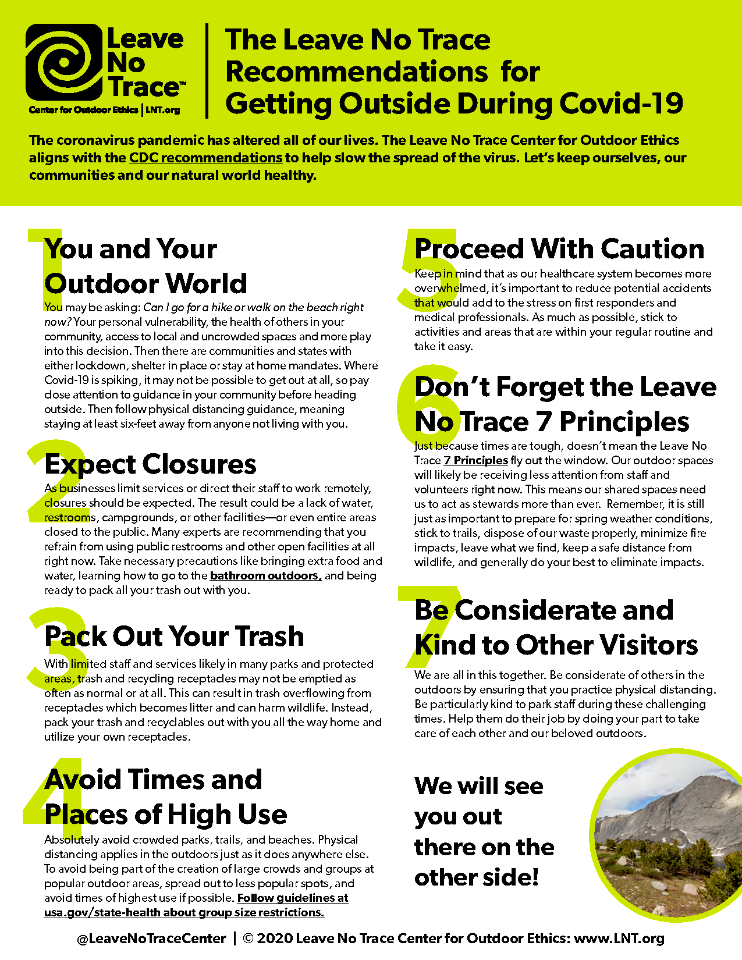 Leave No Trace Covid-19
