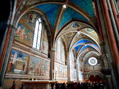 Frescoes with "Histories of Saint Francis" by Giotto (1296-1300) - Upper church - Holy friary of Saint Francis at Assisi photo