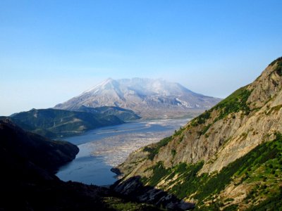 Mt. St. Helens and Spirit Lake at Mt. Margaret Backcountry in WA