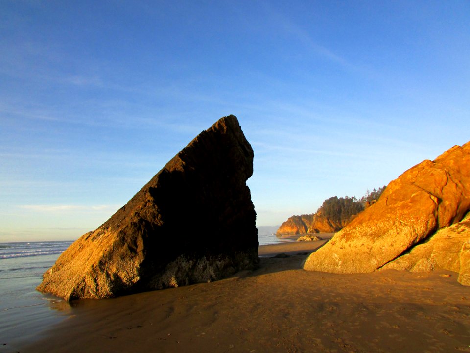 Hug Point at Pacific Coast in OR