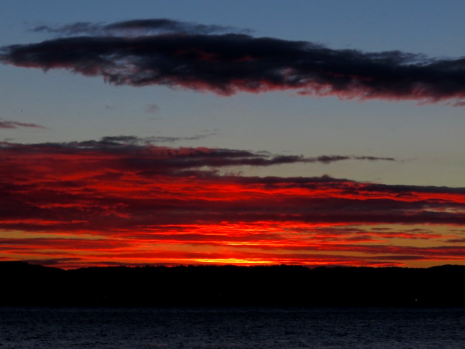 Sunset at Columbia River in Vancouver, WA
