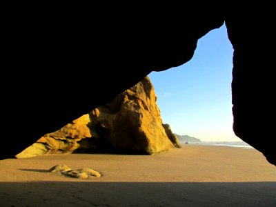 Hug Point at Pacific Coast in OR