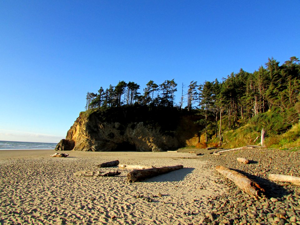 Hug Point at Pacific Coast in OR