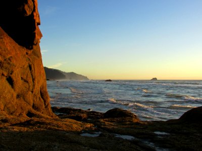 Hug Point at Pacific Coast in OR photo