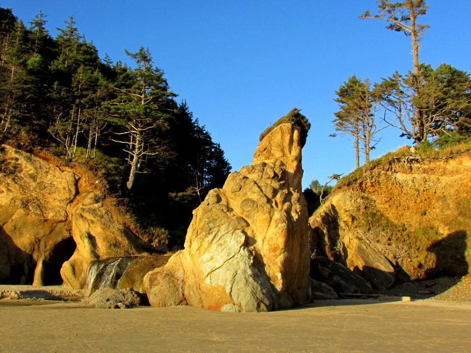 Hug Point at Pacific Coast in OR