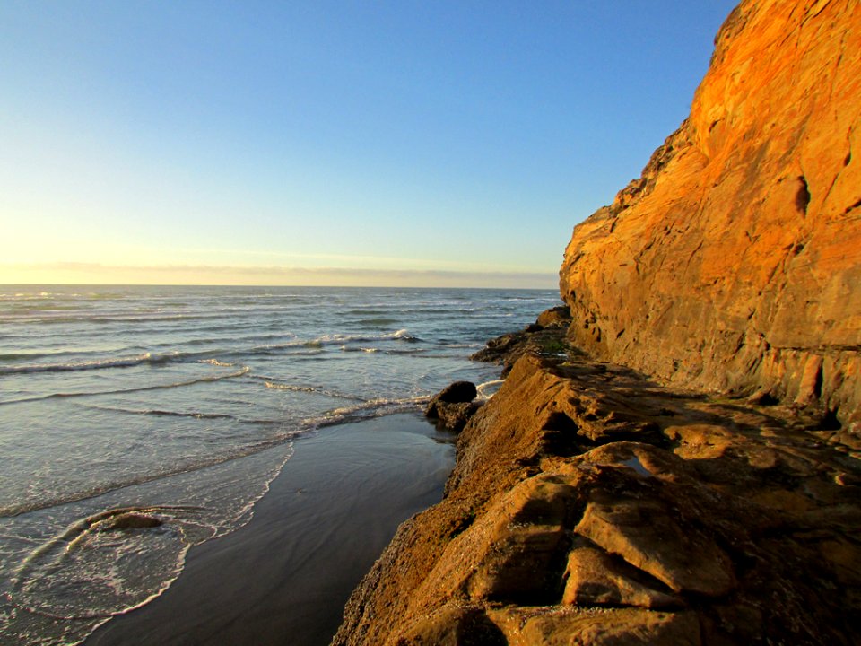 Hug Point at Pacific Coast in OR