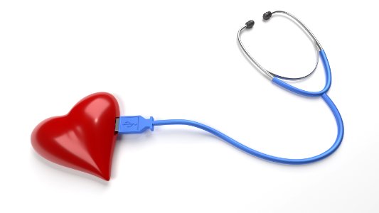 Stethoscope and heart photo