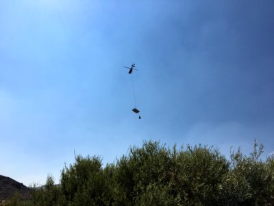 NDOW Spring Dev flying Materials to 11 Sites, Eagle Lake Field Office