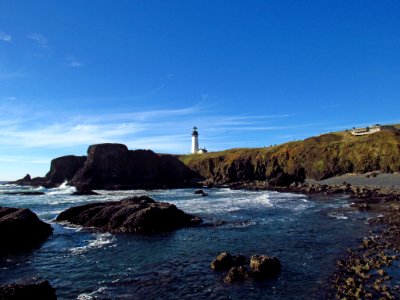 Lighthouse at Yaquina Head in OR photo