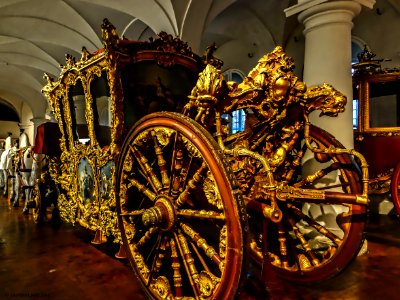 Schloss Nymphenburg, Krönungswagen Kaiser Karls VII im Marstallmuseum, Nymphenburg -- Coronation Coach of the Emperor Charles VII photo