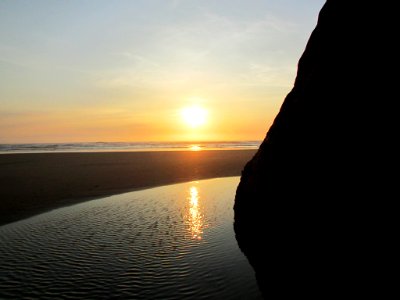 Hug Point Beach in Oregon photo