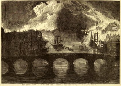 Great Fire of Gateshead and Newcastle Upon Tyne, 1854 photo